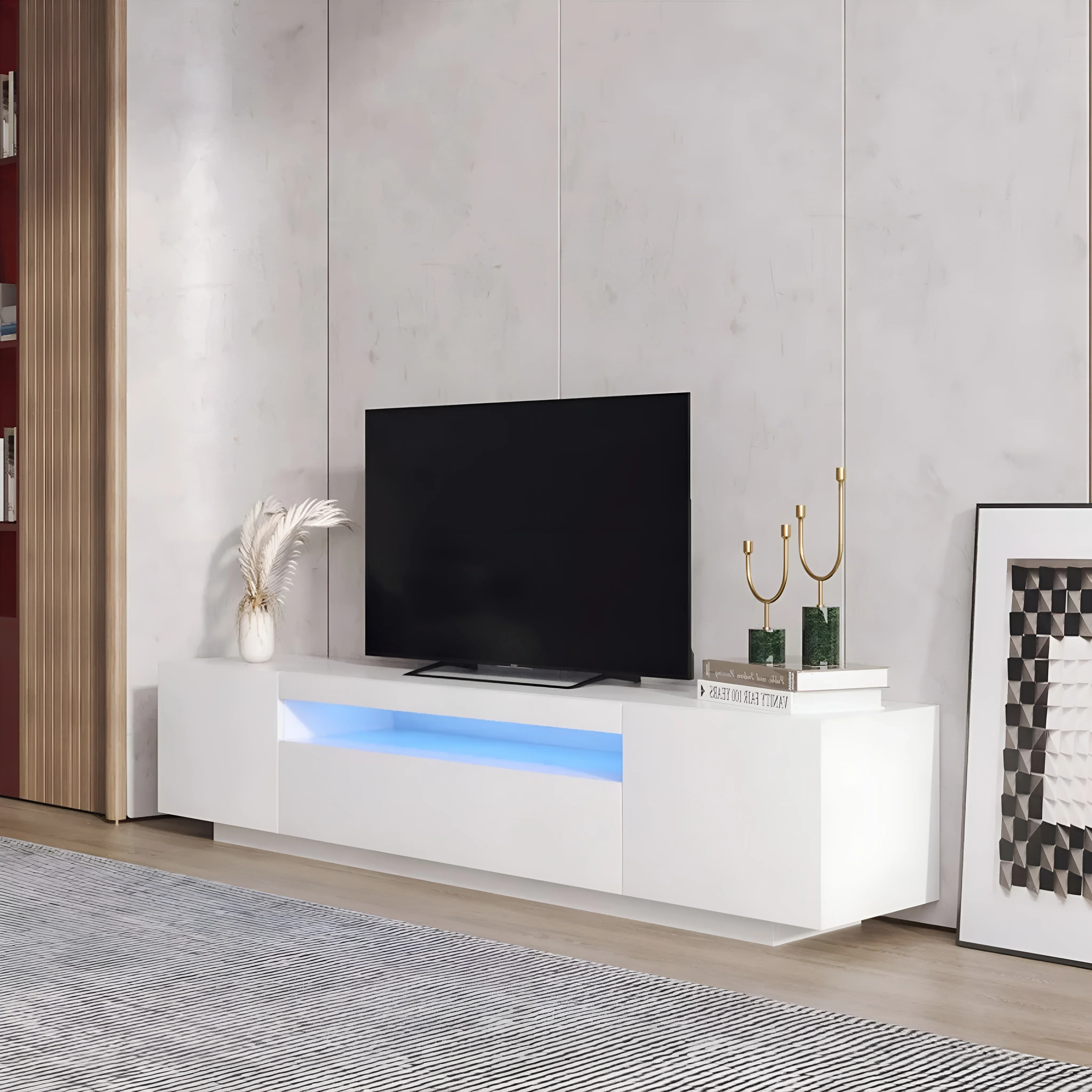 Siret | Minimalistic Sleek TV Stand with LED Lighting