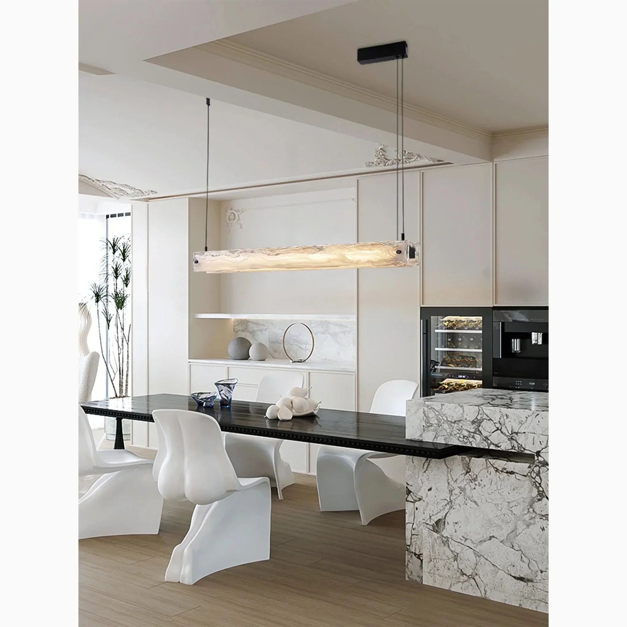Saanen | Luxury Modern Rectangle Chandelier for Kitchen Island