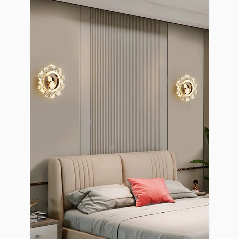 Luxury Wall Lamp in Shining Sun Style for Living Room, Bedroom