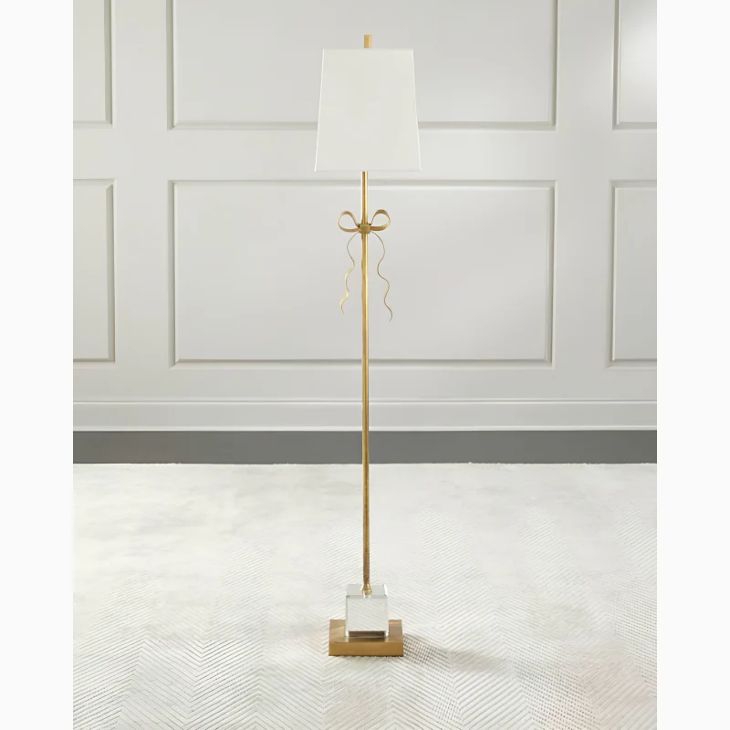 Crans-Montana | Retro LED Copper Floor Light With a Princess Bow