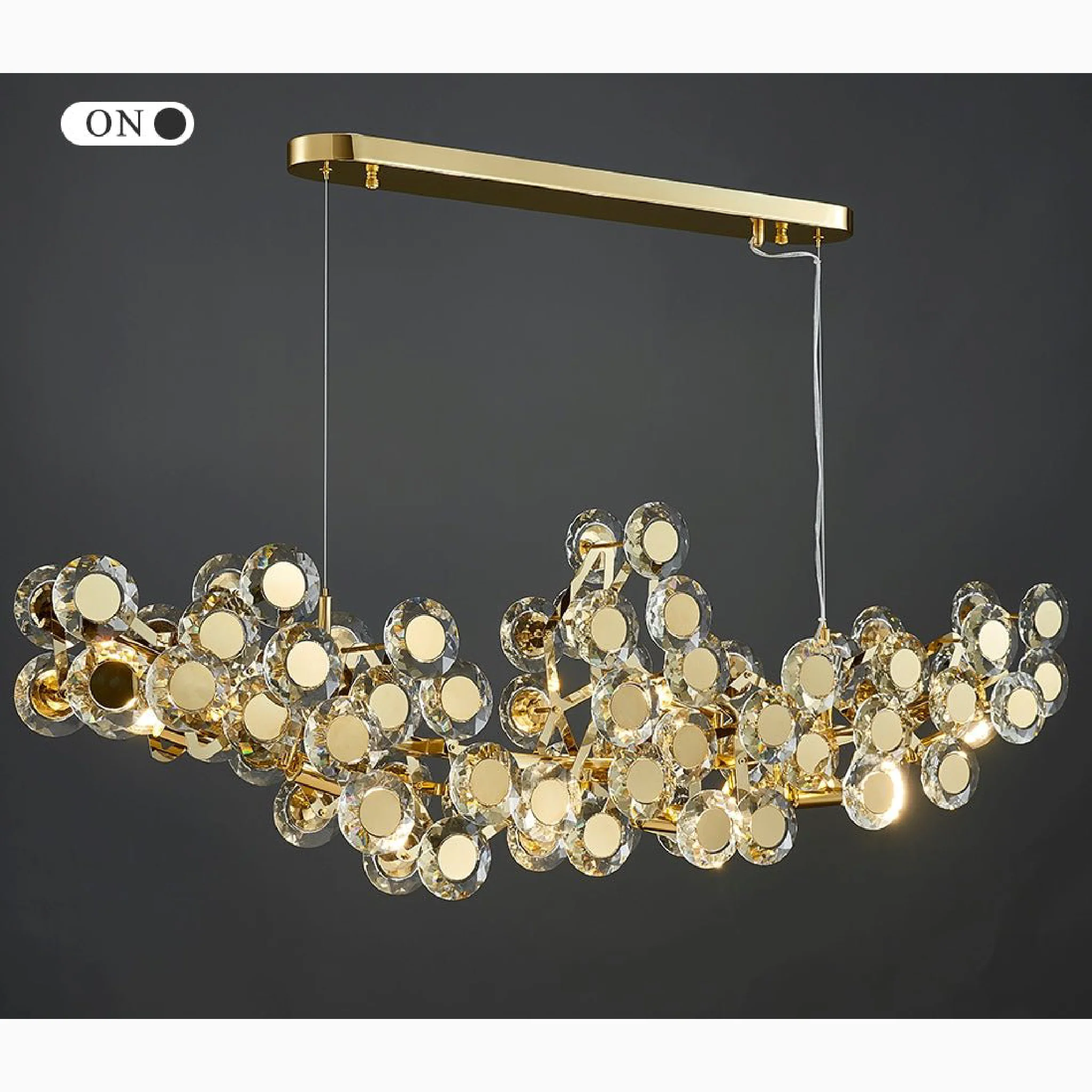 Alfano | Gold Creative Luxury Design Crystal LED Chandelier
