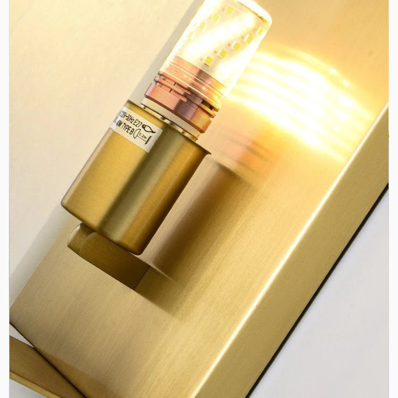 Luxury Copper-Marble LED Wall Lamp for Living Room, Bedroom