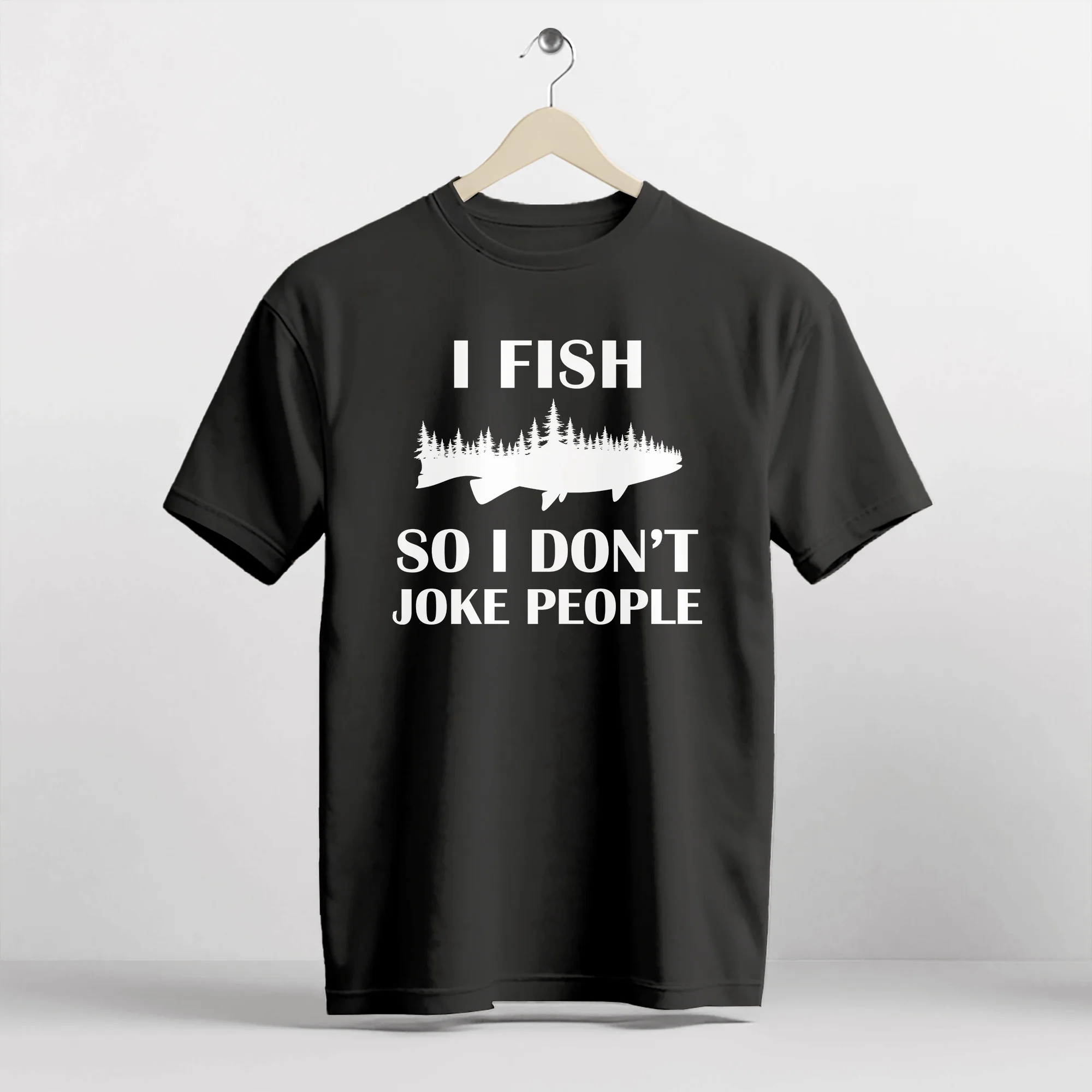 Funny Fishing Tee �C I Fish So I Don��t Choke People Shirt �C Fisherman Gift Idea �C Black �C Up To 5XL
