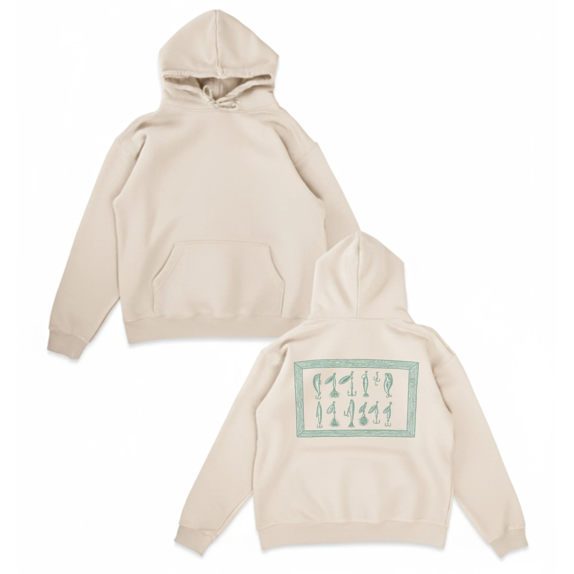 Fishing Lure Gallery Hoodie �C Vintage Lure Hoodie, Angler Gift, Bass Fishing Apparel