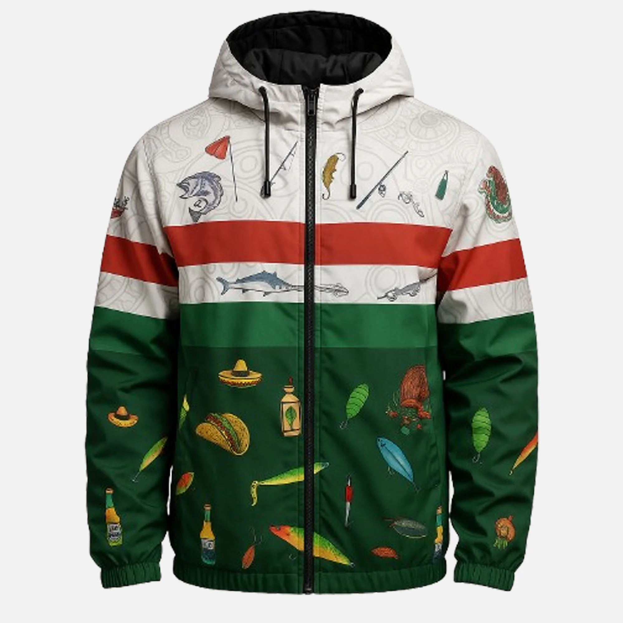 Mexican Fishing Windbreaker Jacket �C Fiesta Camo Angler Style