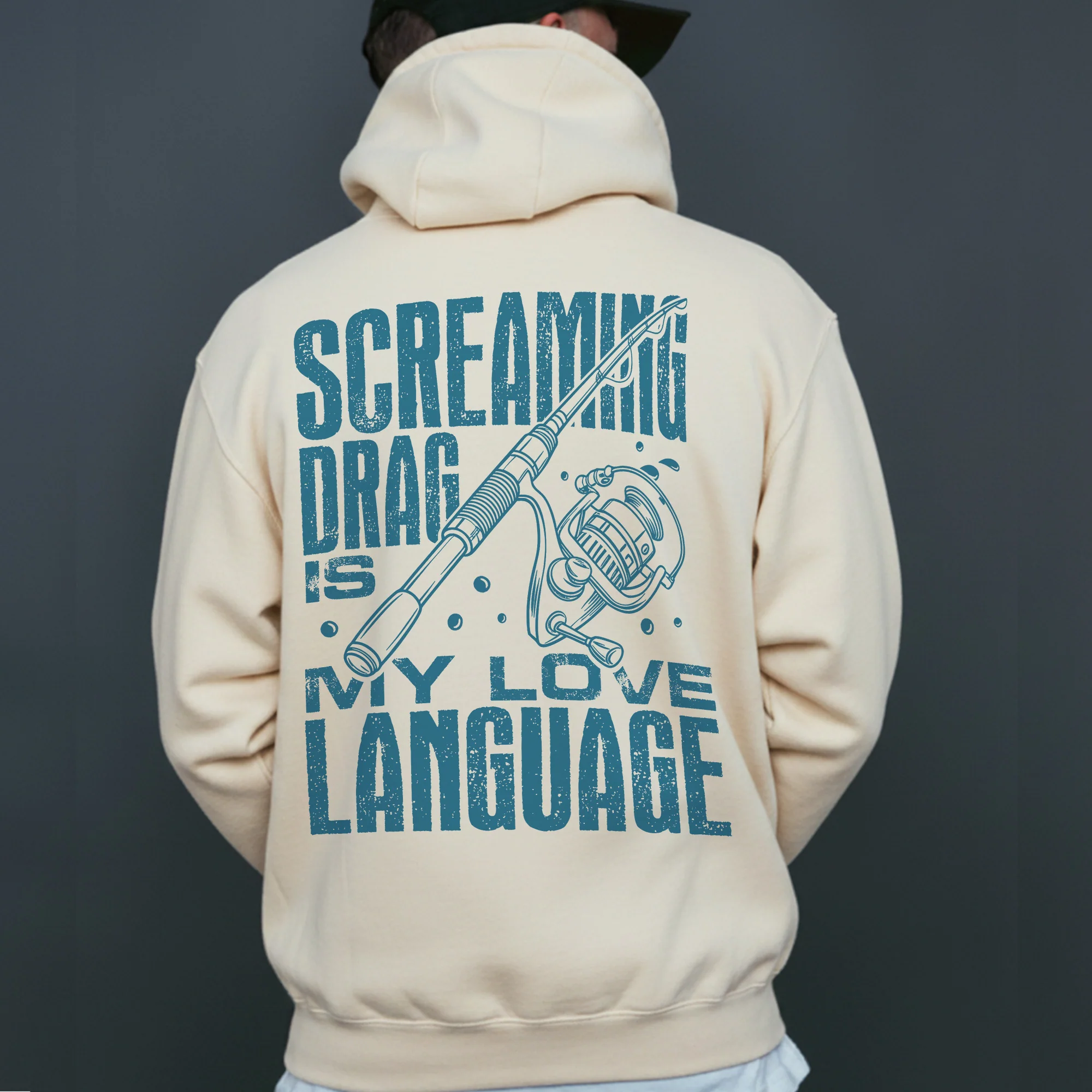 Screaming Drag Is My Love Language Hoodie �C Funny Fishing Hoodie for Anglers, Fisherman Gift, Reel Drag Apparel