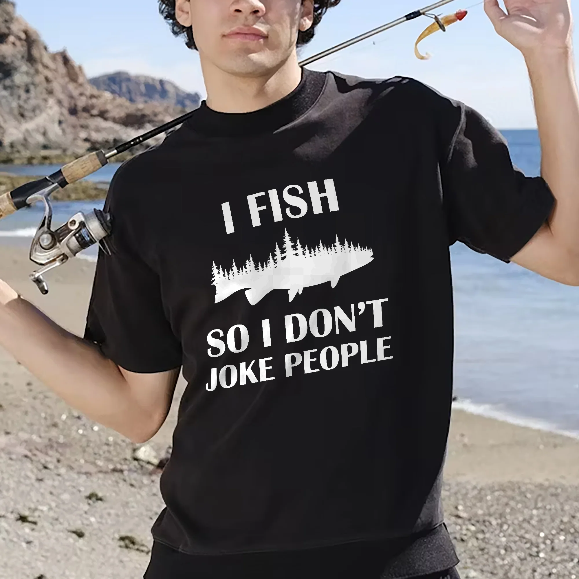 Funny Fishing Tee �C I Fish So I Don��t Choke People Shirt �C Fisherman Gift Idea �C Black �C Up To 5XL