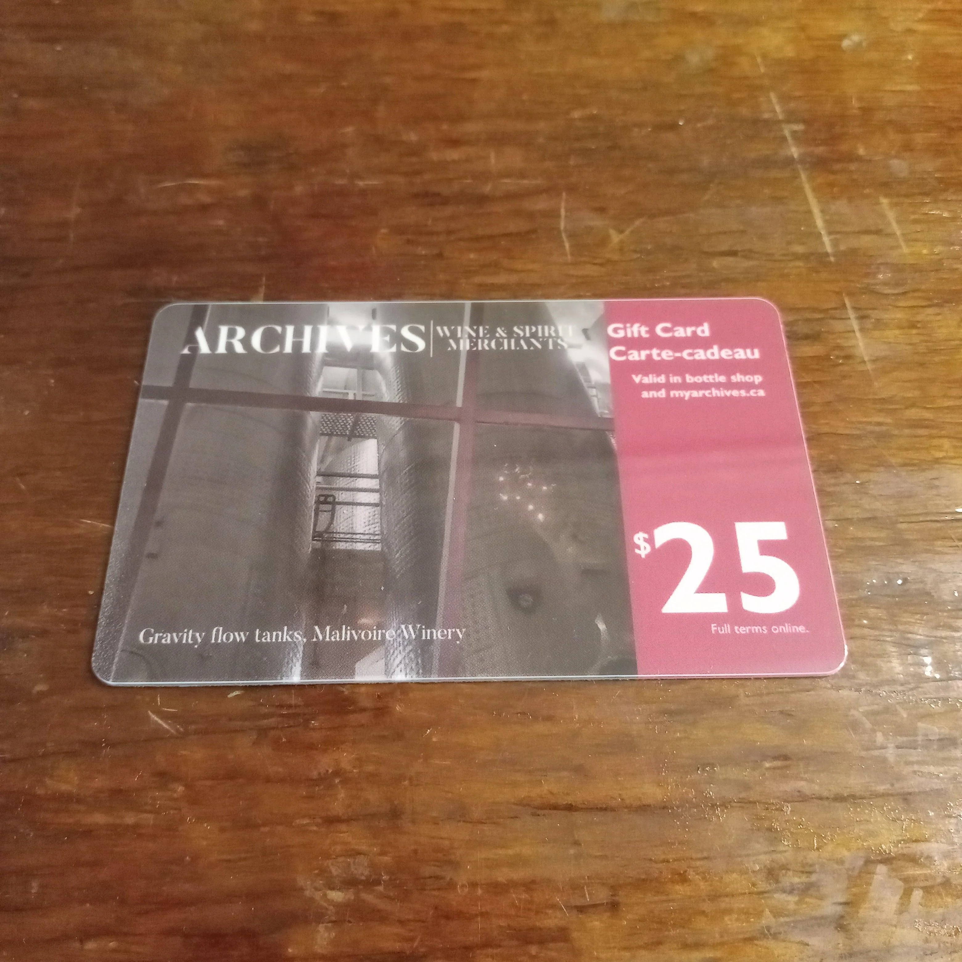 Archives Gift Card
