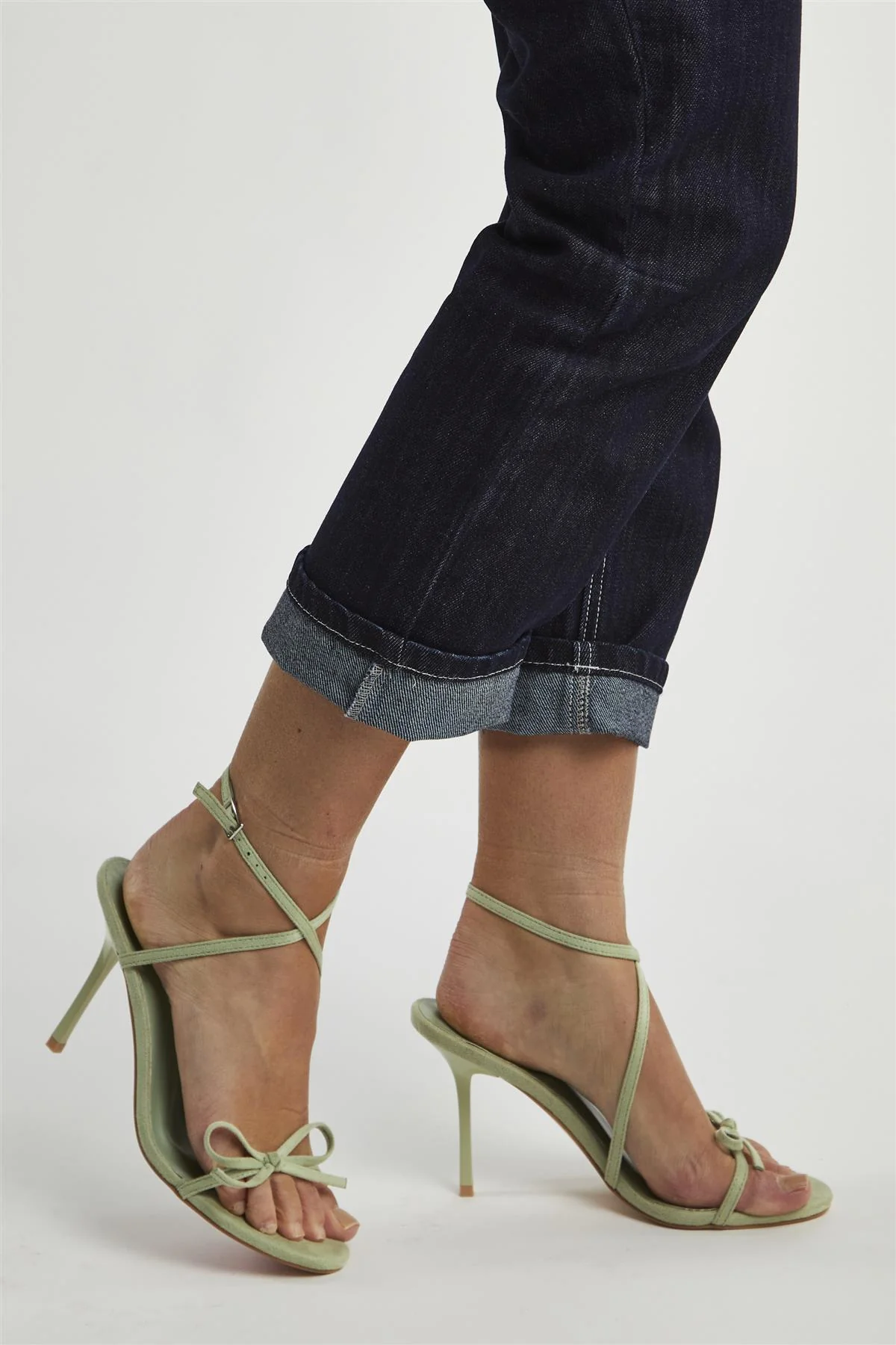 Sage-Green-Micro Bow High-Heels