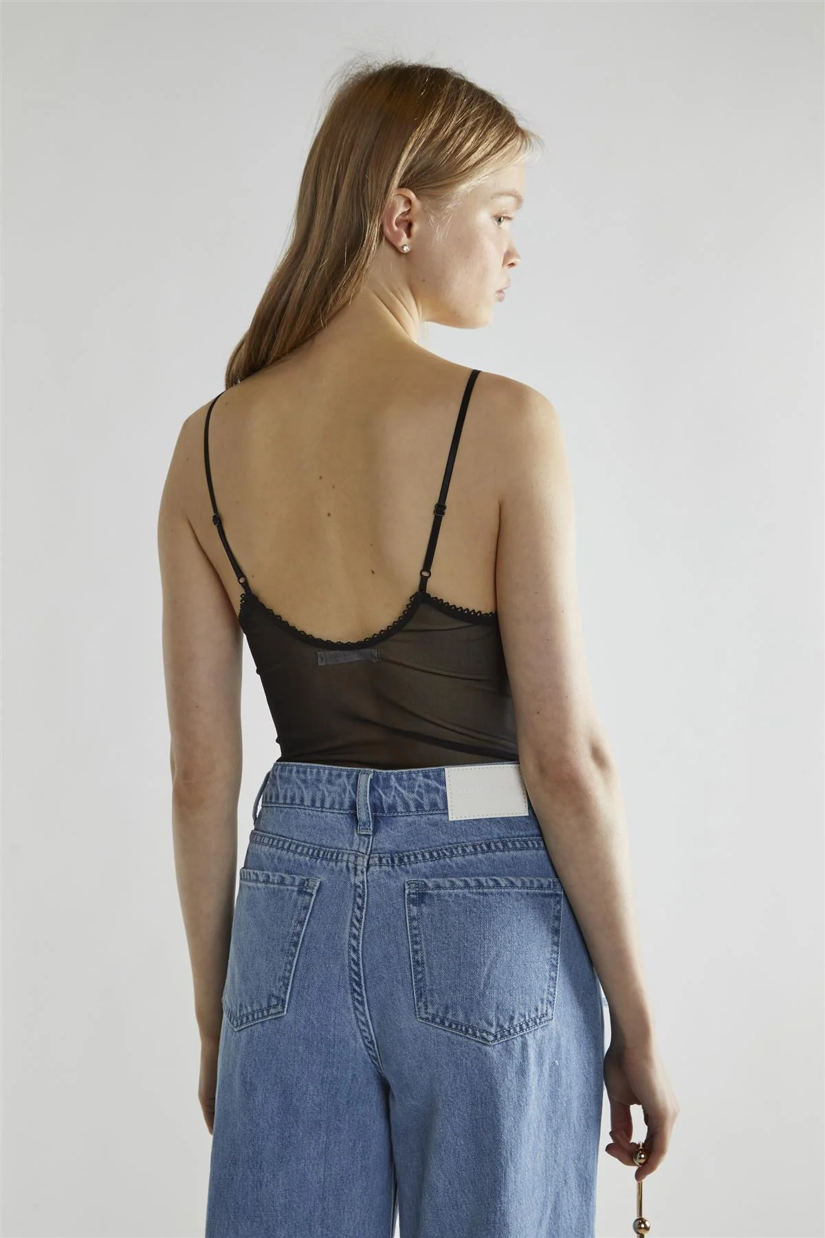 Black V-Neck Sleeveless-Bodysuit