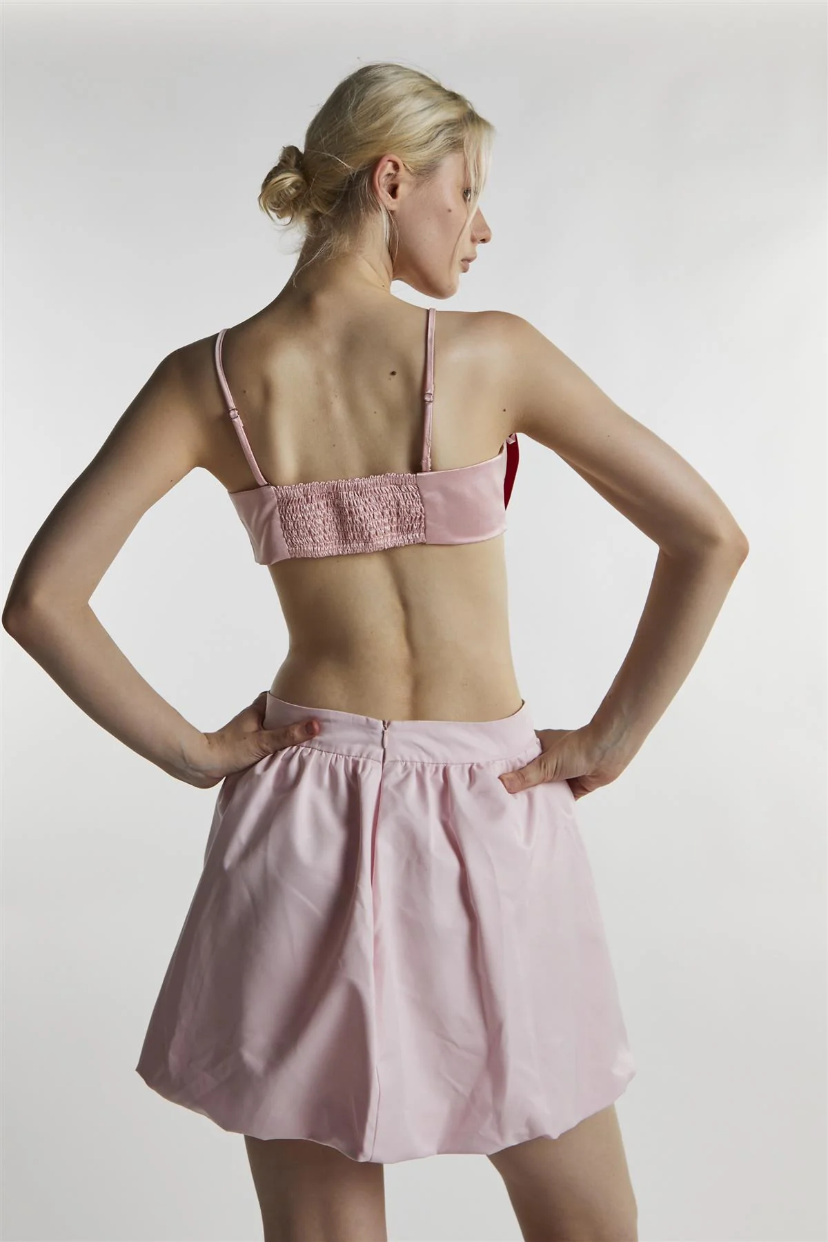 Pink-Red Heart Crop-Top