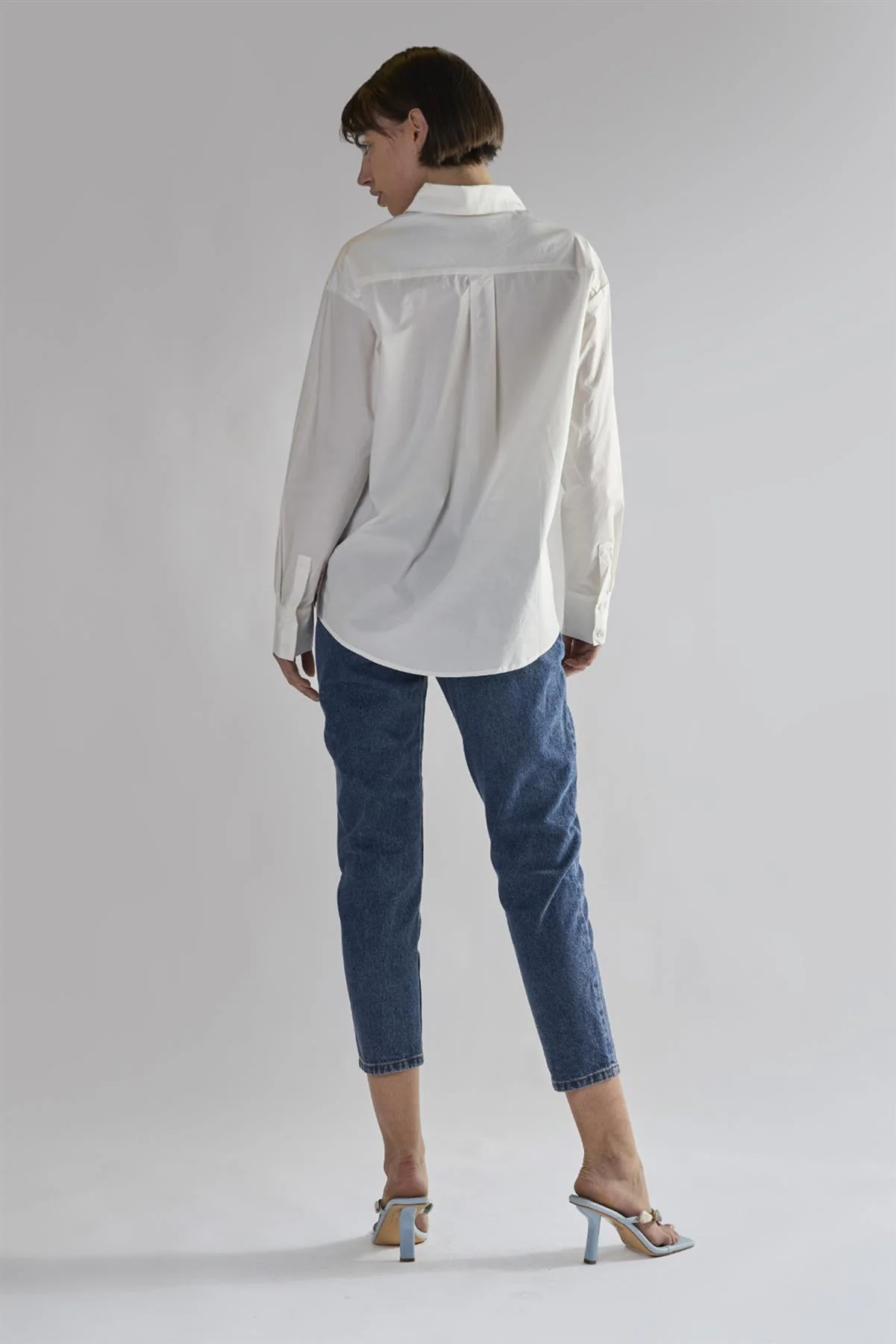 Off-White Button-Up Tops