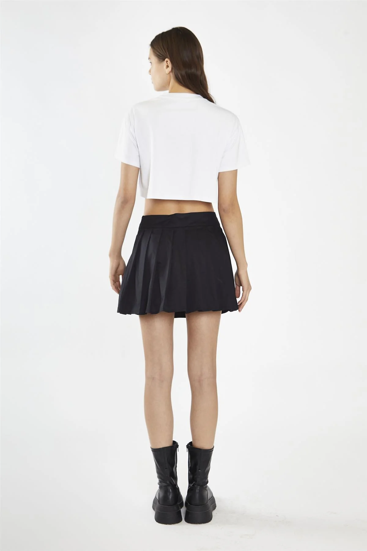 White Embellished Heart Cut-Out Crop-Top