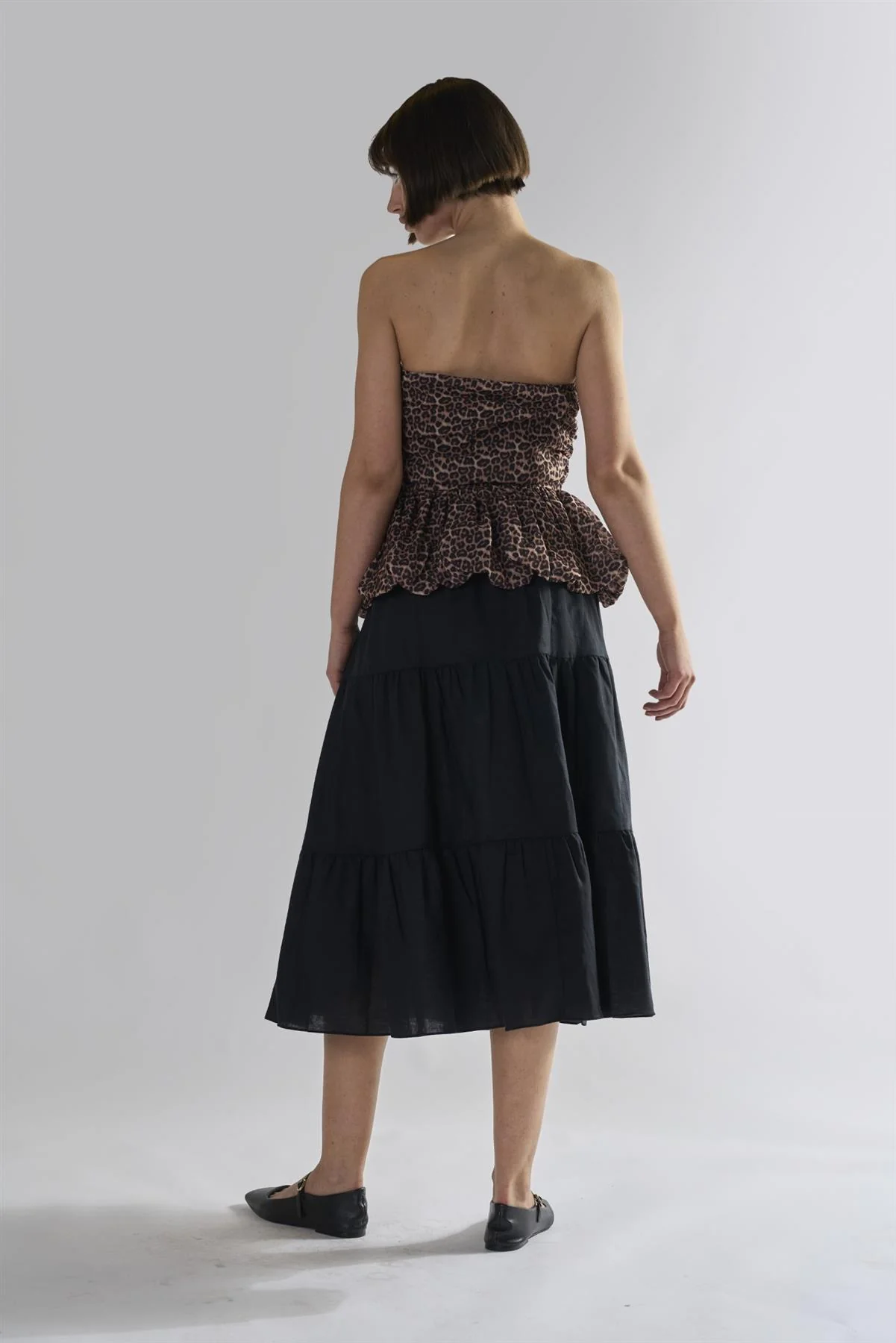 Glamorous Women's Leopard Ruffle Bandeau Crop-Top