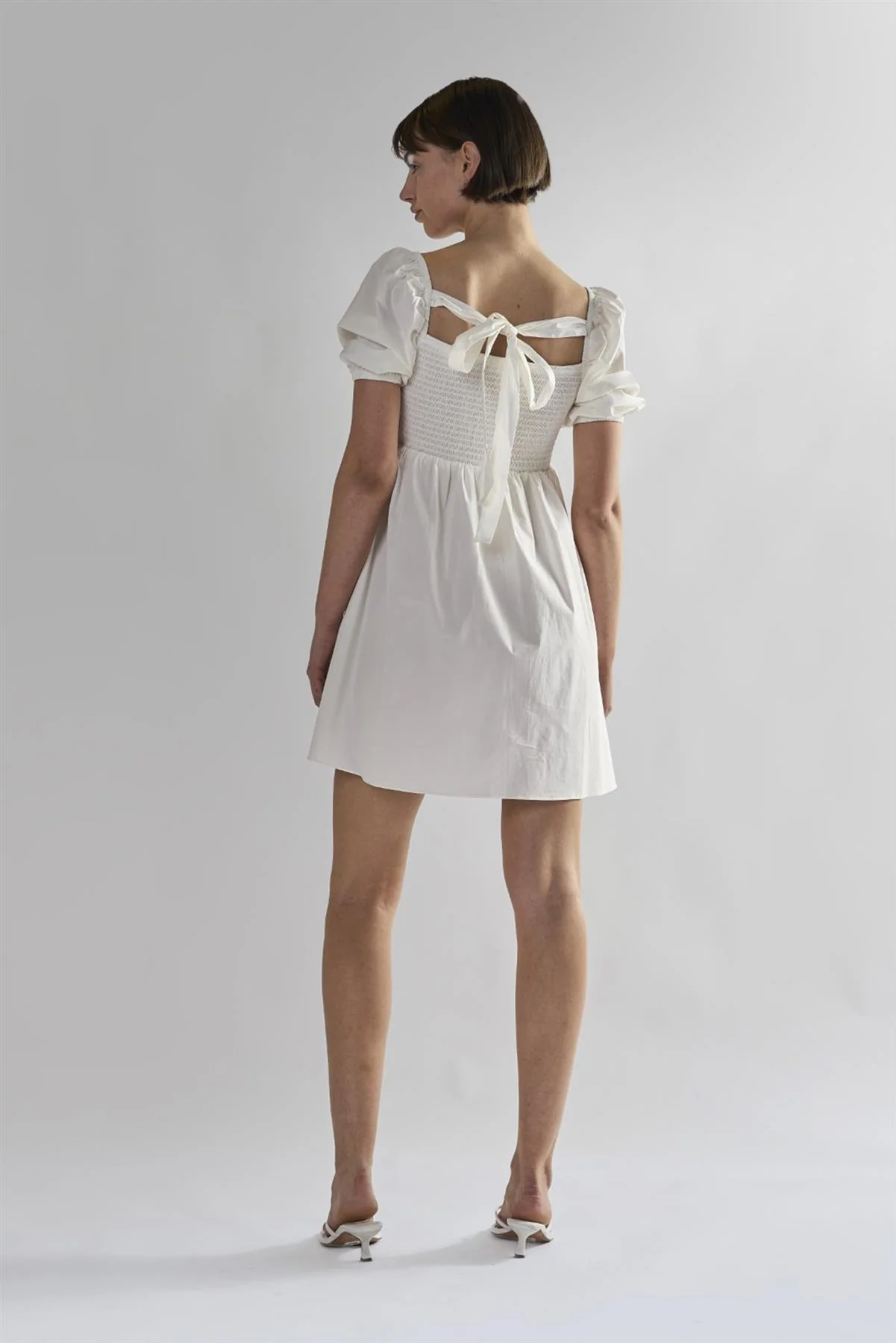 Off-White Square-Neck Mini-Dresses