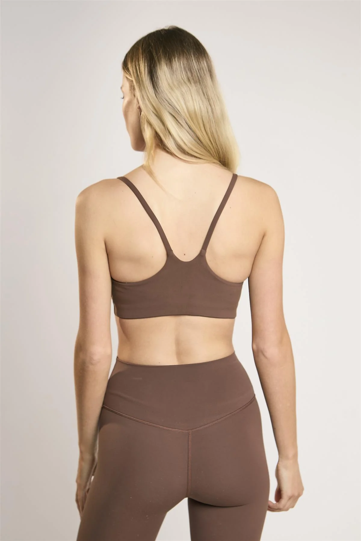 Signature Chestnut Scoop-Neck Crop-Top.