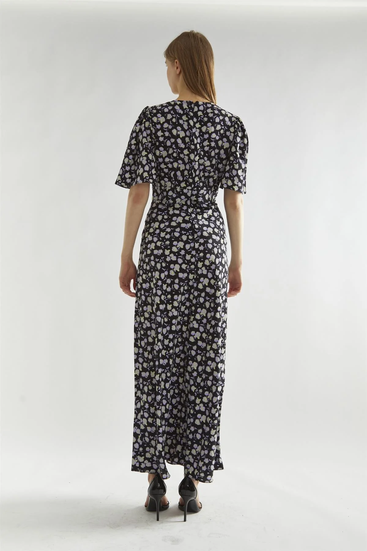 Lilac-Rose V-Neck Maxi Tea-Dress