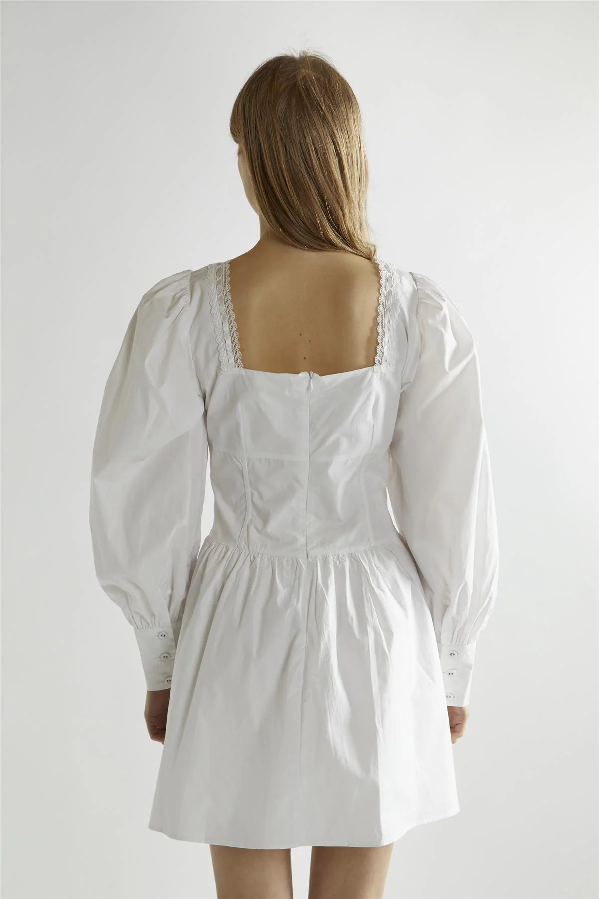 Off White Skater Mini-Dress