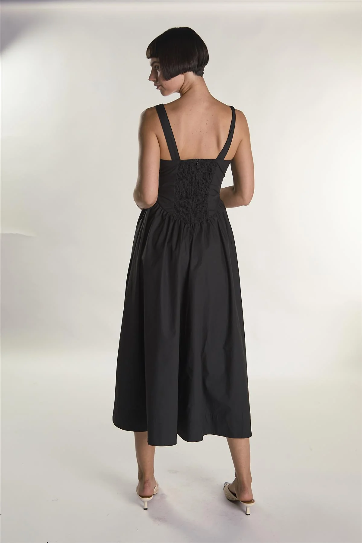 Black Skater Midi-Dress