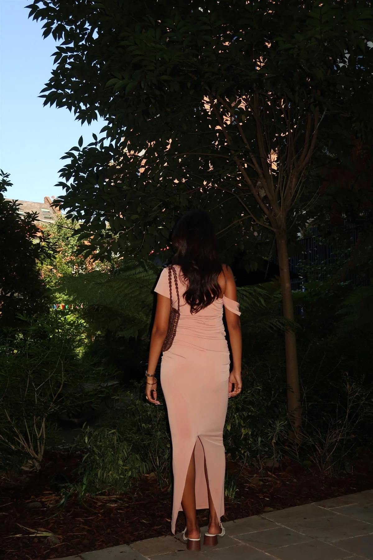 Soft-Terracotta Bardot Crop-Top