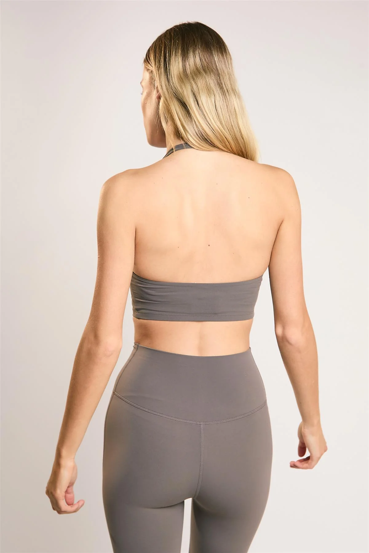 Signature Khaki Halter-Neck Crop-Top
