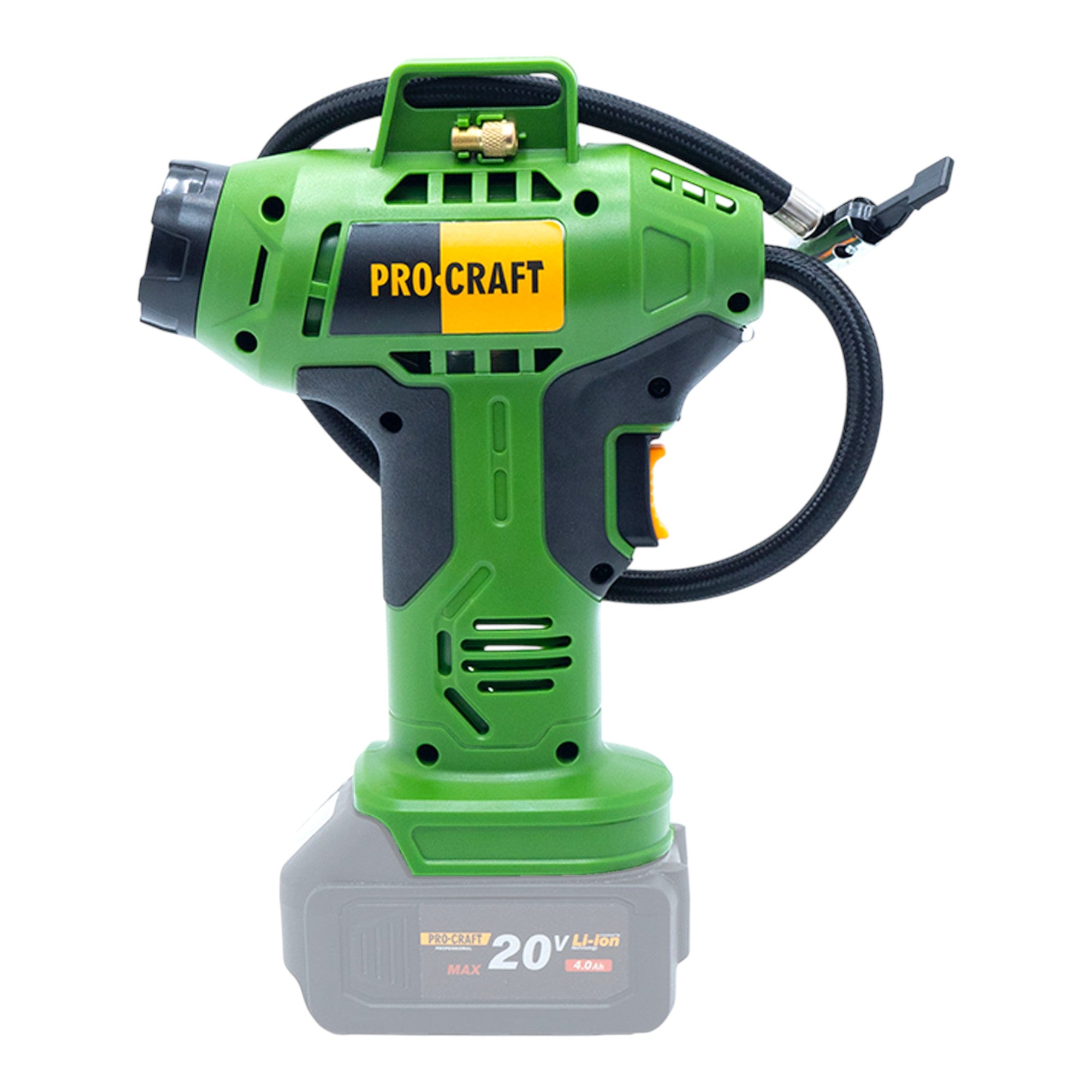 Procraft LK20 Akku Kompressor 20 V 11 bar + 2x Akku 4,0 Ah + Ladegerät + RHINO Toolcase