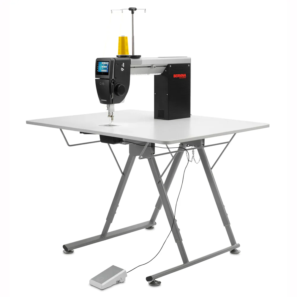 Bernina Q16 Plus Longarm Quilting Machine with Height Adjustable Foldable Table